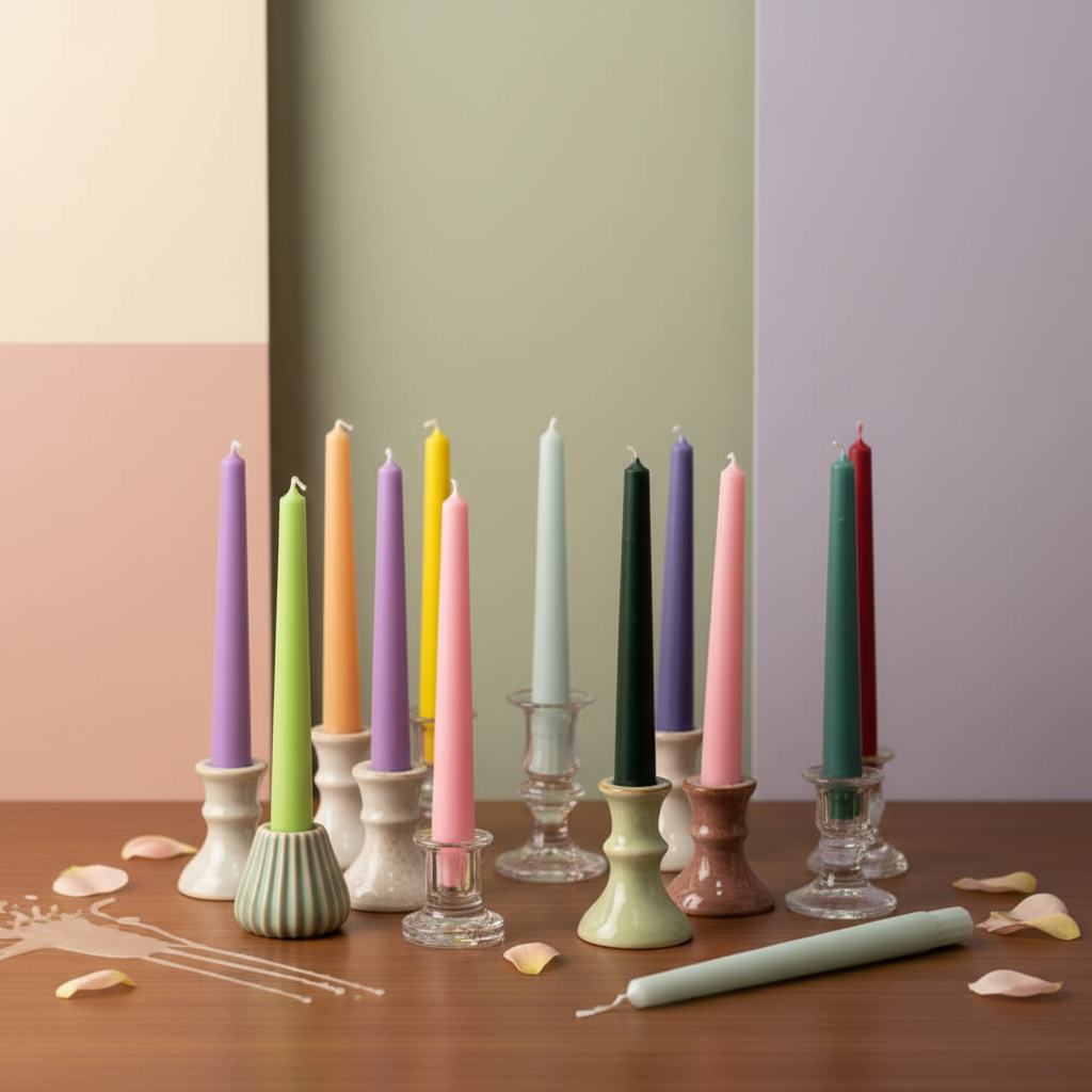 شمع قلمی ۲۰سانت60عددی(5بسته12عددی)